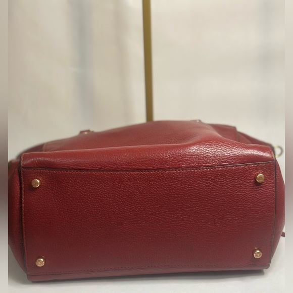 Coach Kleo Carryall Tote Bag - Cherry Red Pebble Leather - Picture 4 of 12